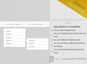 jQuery Horizontal Drop-Down Menu