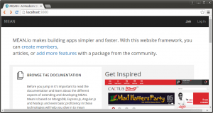 mean stack home page